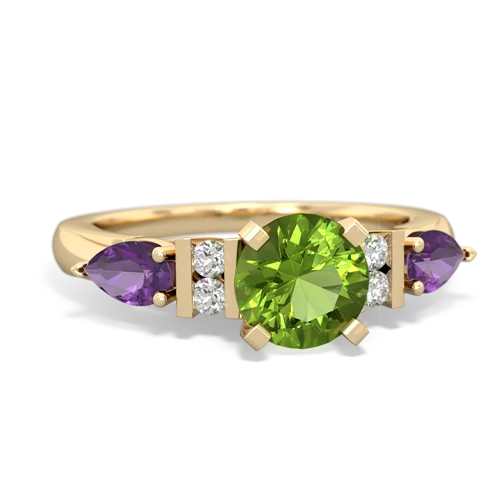 peridot-amethyst engagement ring