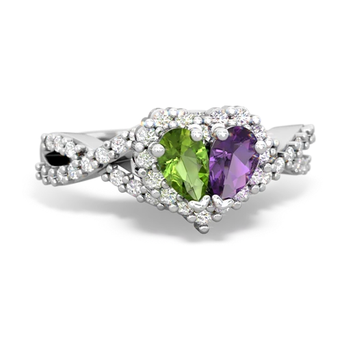 peridot-amethyst engagement ring