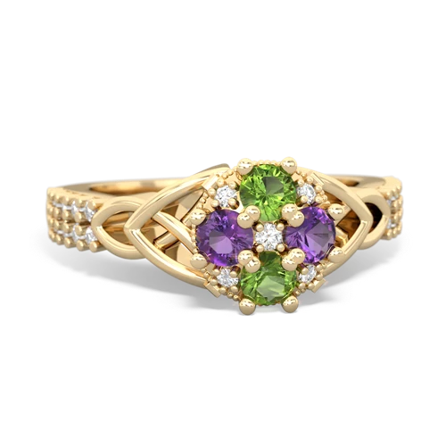 peridot-amethyst engagement ring