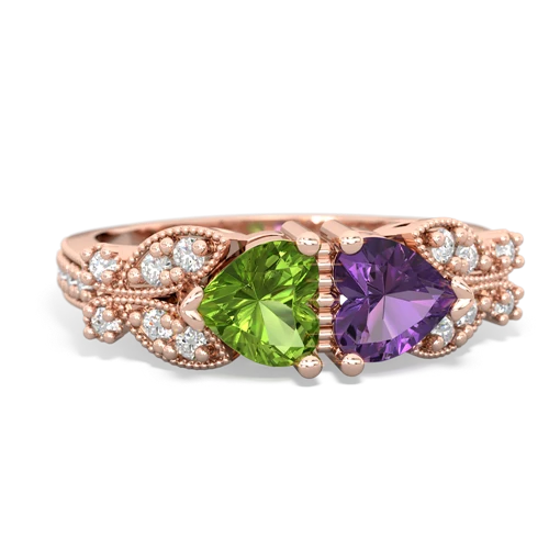 peridot-amethyst keepsake butterfly ring