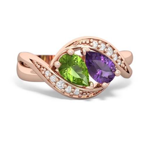 peridot-amethyst keepsake curls ring