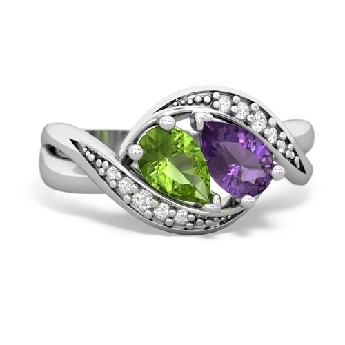 peridot-amethyst keepsake curls ring