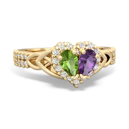 peridot-amethyst keepsake engagement ring