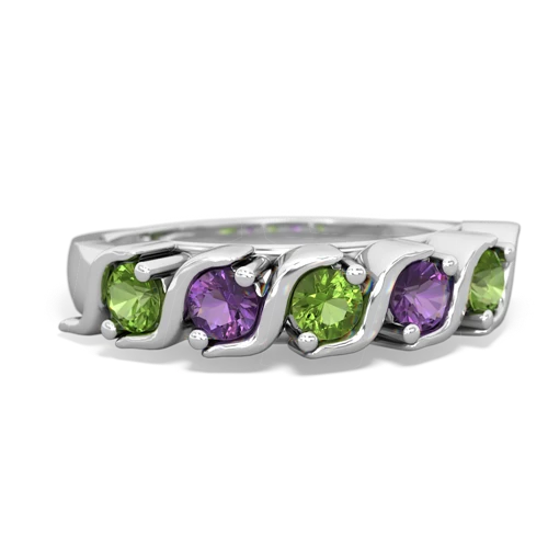 peridot-amethyst timeless ring