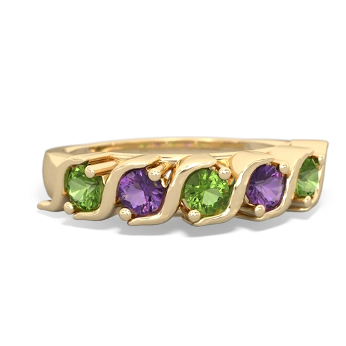 peridot-amethyst timeless ring