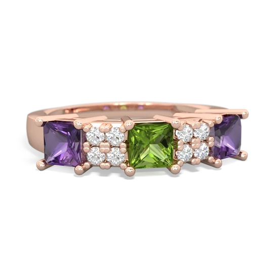 peridot-amethyst timeless ring