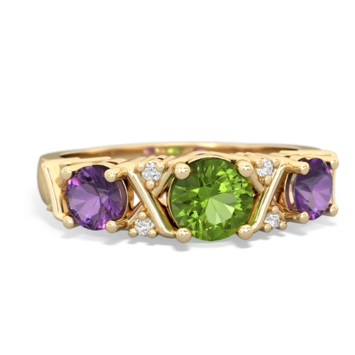 peridot-amethyst timeless ring