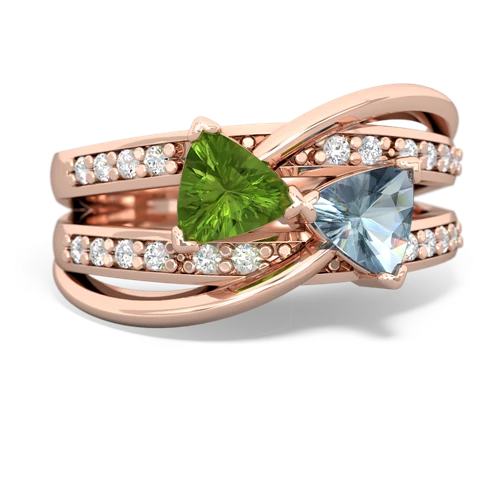 peridot-aquamarine couture ring