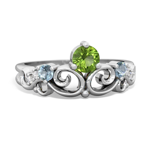 peridot-aquamarine crown keepsake ring
