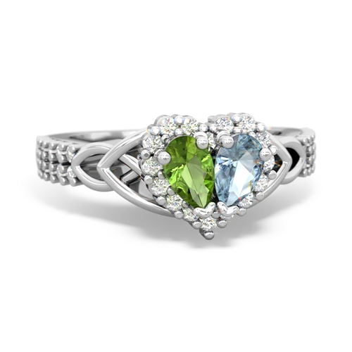 peridot-aquamarine keepsake engagement ring