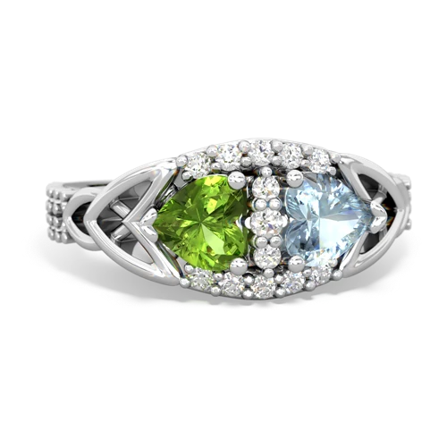 peridot-aquamarine keepsake engagement ring