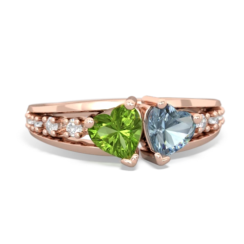 peridot-aquamarine modern ring