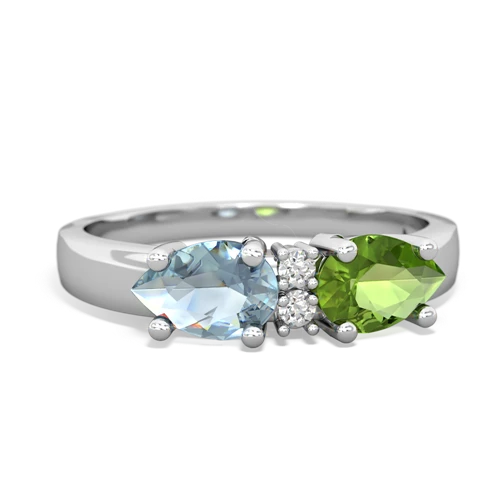 peridot-aquamarine timeless ring