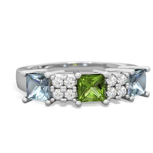 peridot-aquamarine timeless ring