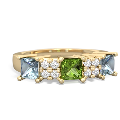 peridot-aquamarine timeless ring