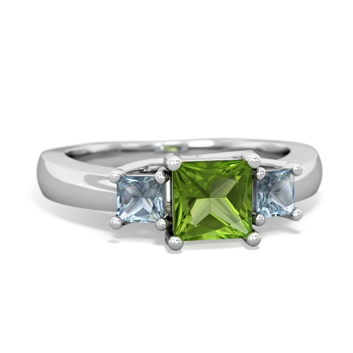 peridot-aquamarine timeless ring