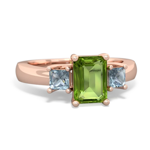 peridot-aquamarine timeless ring