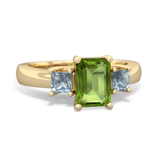 peridot-aquamarine timeless ring