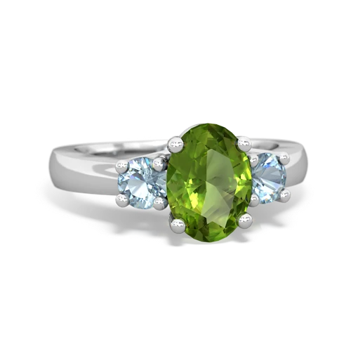 peridot-aquamarine timeless ring