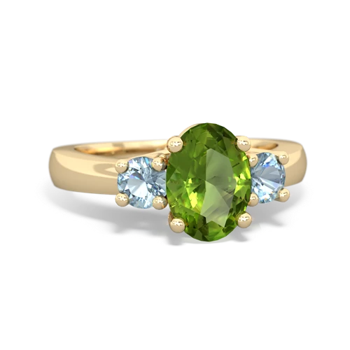 peridot-aquamarine timeless ring