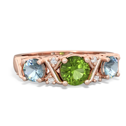 peridot-aquamarine timeless ring