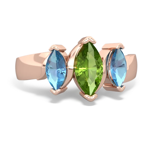 peridot-blue topaz keepsake ring