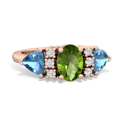 peridot-blue topaz timeless ring