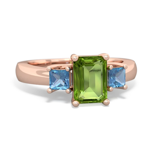 peridot-blue topaz timeless ring