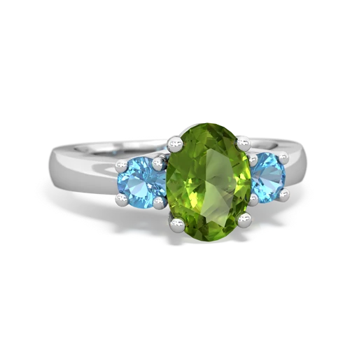 peridot-blue topaz timeless ring