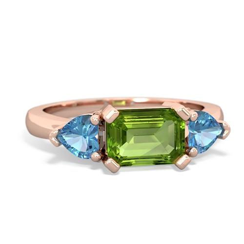 peridot-blue topaz timeless ring