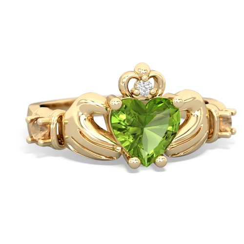 peridot-citrine claddagh ring