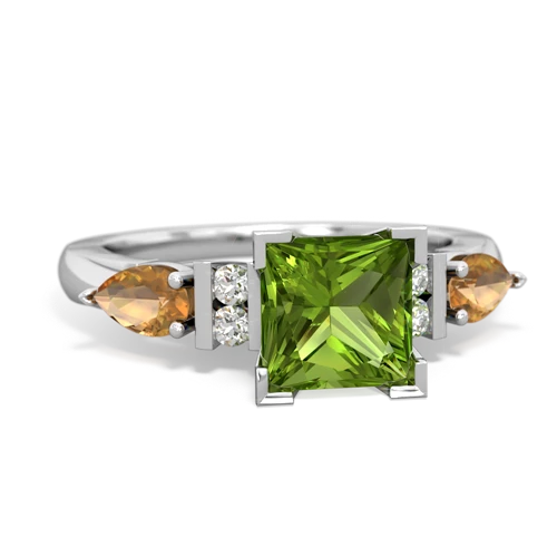 peridot-citrine engagement ring