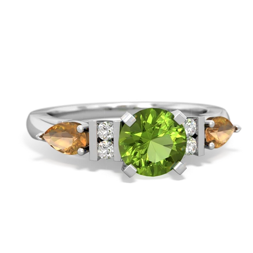 peridot-citrine engagement ring