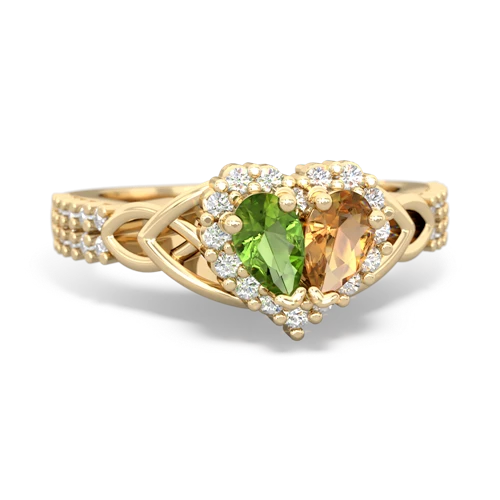peridot-citrine keepsake engagement ring