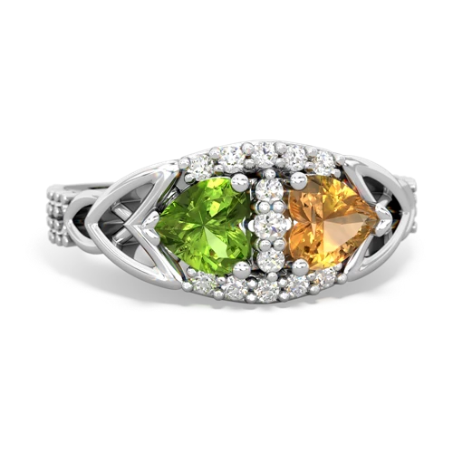 peridot-citrine keepsake engagement ring