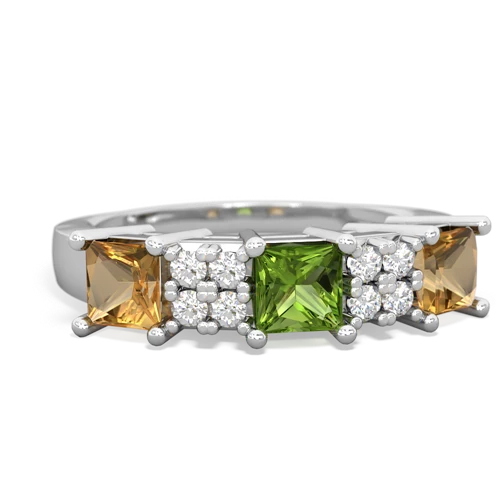 peridot-citrine timeless ring