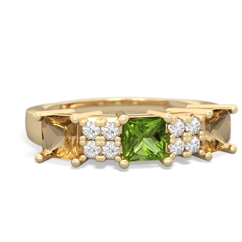 peridot-citrine timeless ring