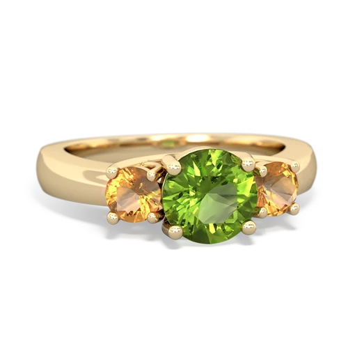 peridot-citrine timeless ring