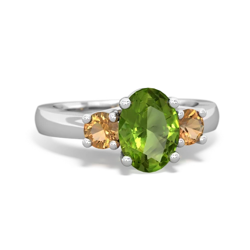 peridot-citrine timeless ring