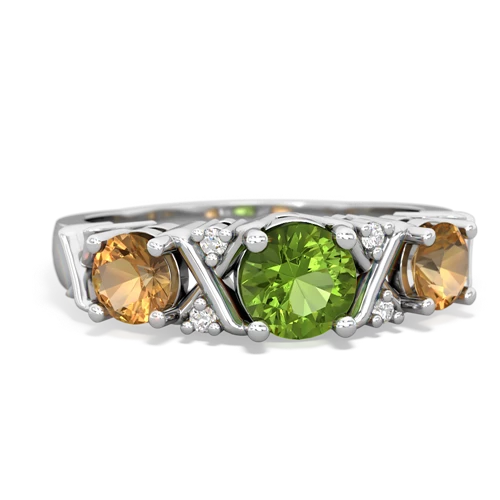 peridot-citrine timeless ring