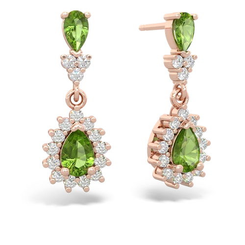 peridot dangle earrings