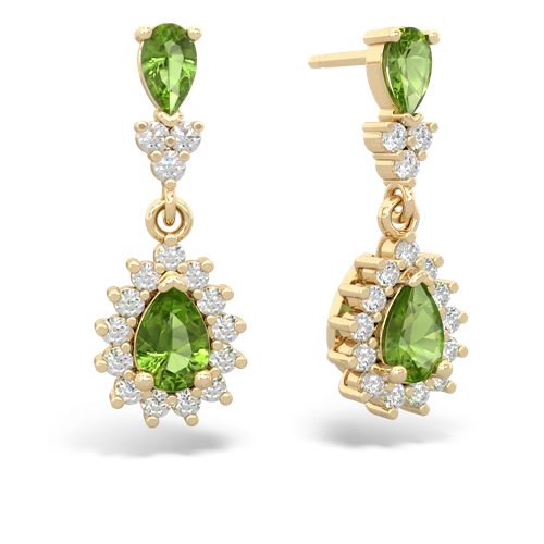 peridot dangle earrings