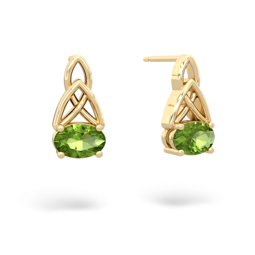 Peridot Celtic Trinity Knot Genuine Peridot earrings Earrings