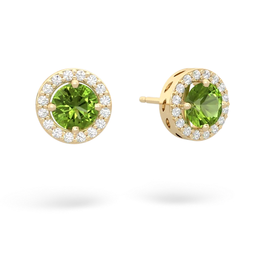 peridot halo earrings