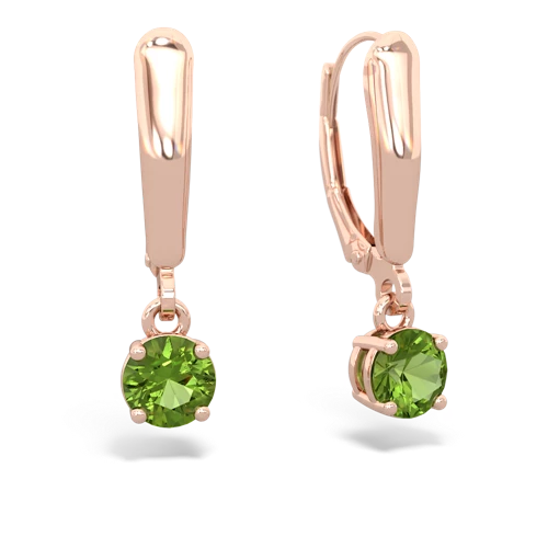 peridot lever-back earrings