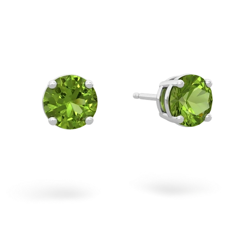 peridot stud earrings