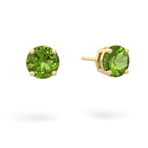 peridot stud earrings