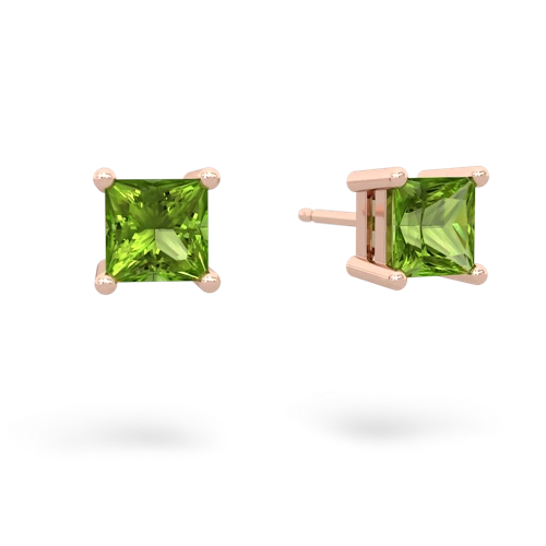 peridot stud earrings