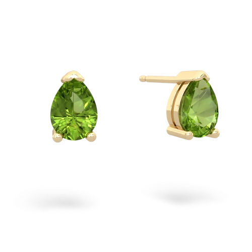 peridot stud earrings