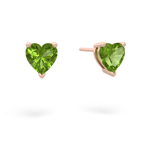 peridot stud earrings